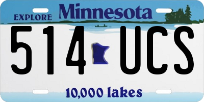 MN license plate 514UCS