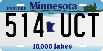 MN license plate 514UCT