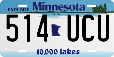 MN license plate 514UCU