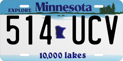 MN license plate 514UCV