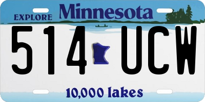 MN license plate 514UCW