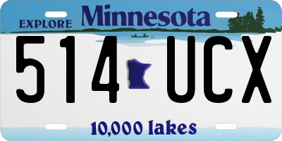 MN license plate 514UCX