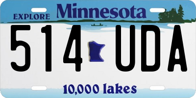 MN license plate 514UDA