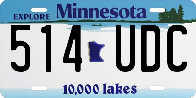 MN license plate 514UDC
