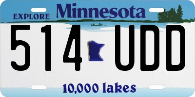 MN license plate 514UDD