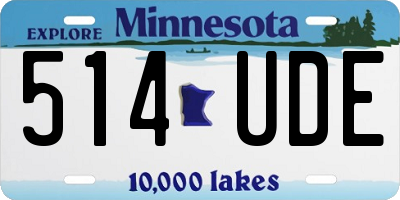 MN license plate 514UDE