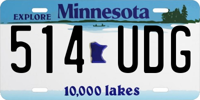 MN license plate 514UDG