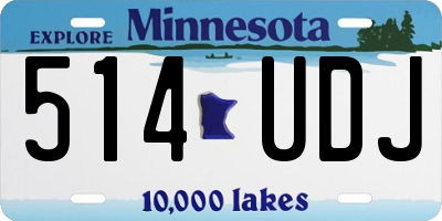 MN license plate 514UDJ
