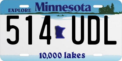 MN license plate 514UDL