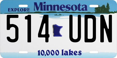 MN license plate 514UDN