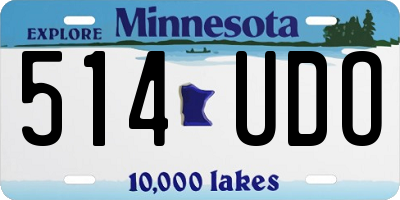 MN license plate 514UDO