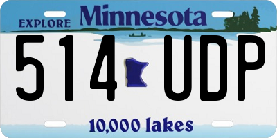MN license plate 514UDP