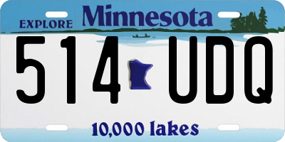 MN license plate 514UDQ