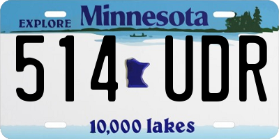 MN license plate 514UDR