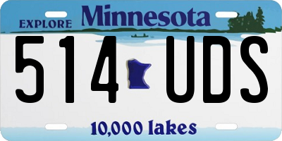 MN license plate 514UDS