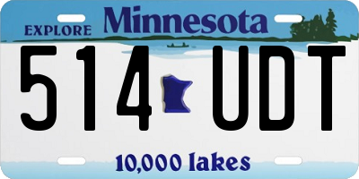 MN license plate 514UDT