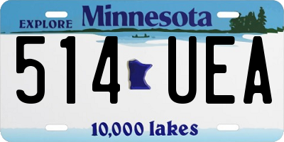 MN license plate 514UEA