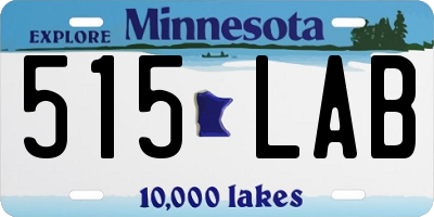 MN license plate 515LAB