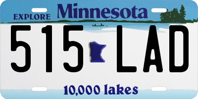 MN license plate 515LAD