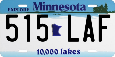 MN license plate 515LAF