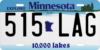 MN license plate 515LAG