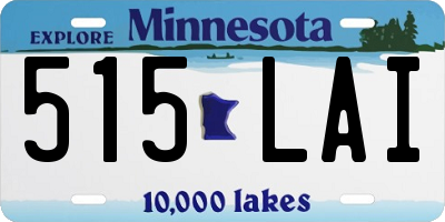 MN license plate 515LAI