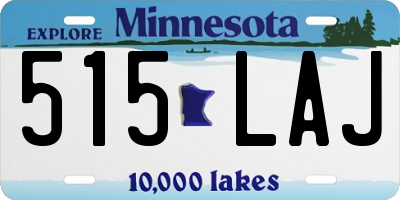 MN license plate 515LAJ