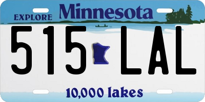 MN license plate 515LAL