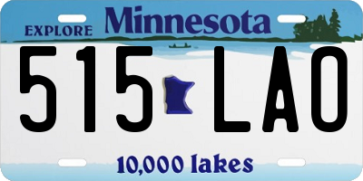 MN license plate 515LAO