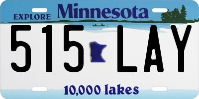 MN license plate 515LAY