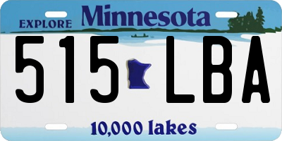 MN license plate 515LBA