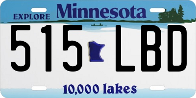 MN license plate 515LBD