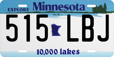 MN license plate 515LBJ