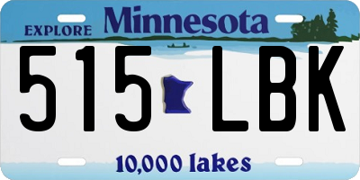 MN license plate 515LBK