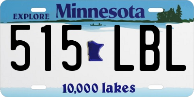 MN license plate 515LBL