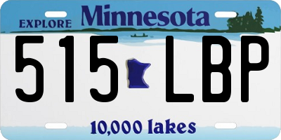 MN license plate 515LBP