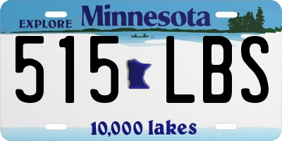 MN license plate 515LBS