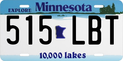 MN license plate 515LBT