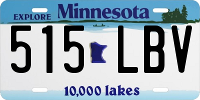 MN license plate 515LBV