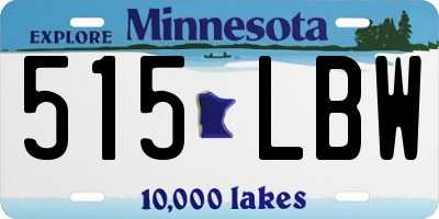 MN license plate 515LBW