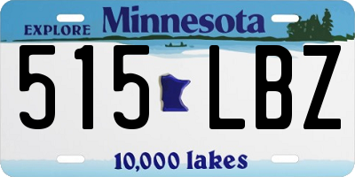 MN license plate 515LBZ