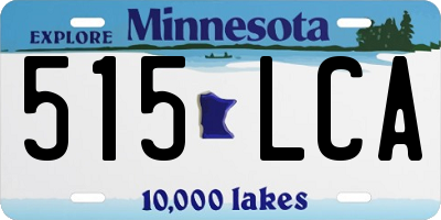 MN license plate 515LCA
