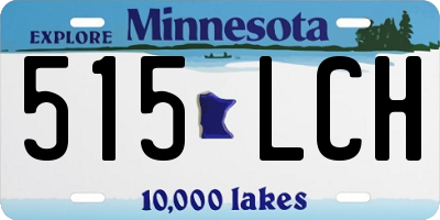 MN license plate 515LCH