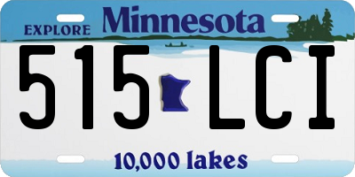 MN license plate 515LCI