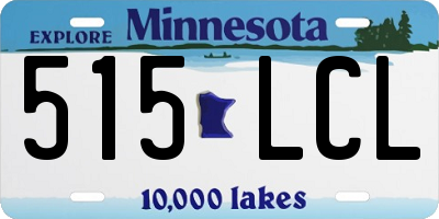 MN license plate 515LCL