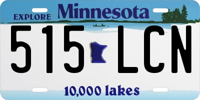 MN license plate 515LCN