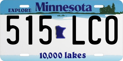 MN license plate 515LCO