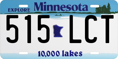 MN license plate 515LCT