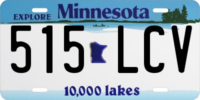 MN license plate 515LCV
