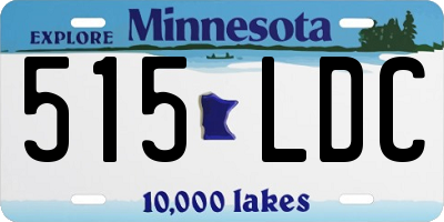 MN license plate 515LDC